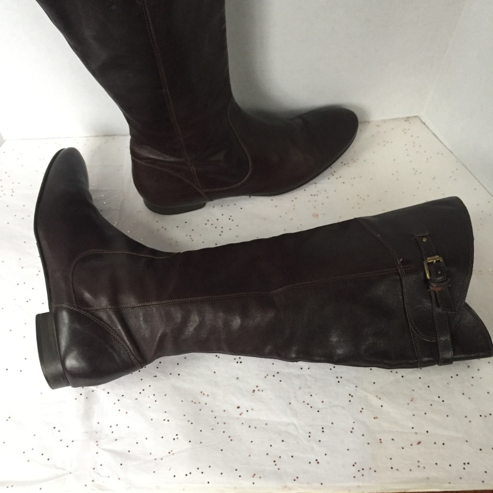 J. Crew Collection Brown Leather Riding Boot - 8M - Picture 3 of 8